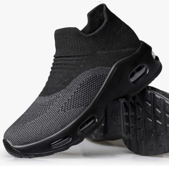 Women's Walking Shoes - Sock Sneakers Slip on Mesh Platform Air Cushion Athletic - Picture 1 of 1
